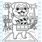 Scarlett the Pug   Los Angeles     Coloring Book for Kids
