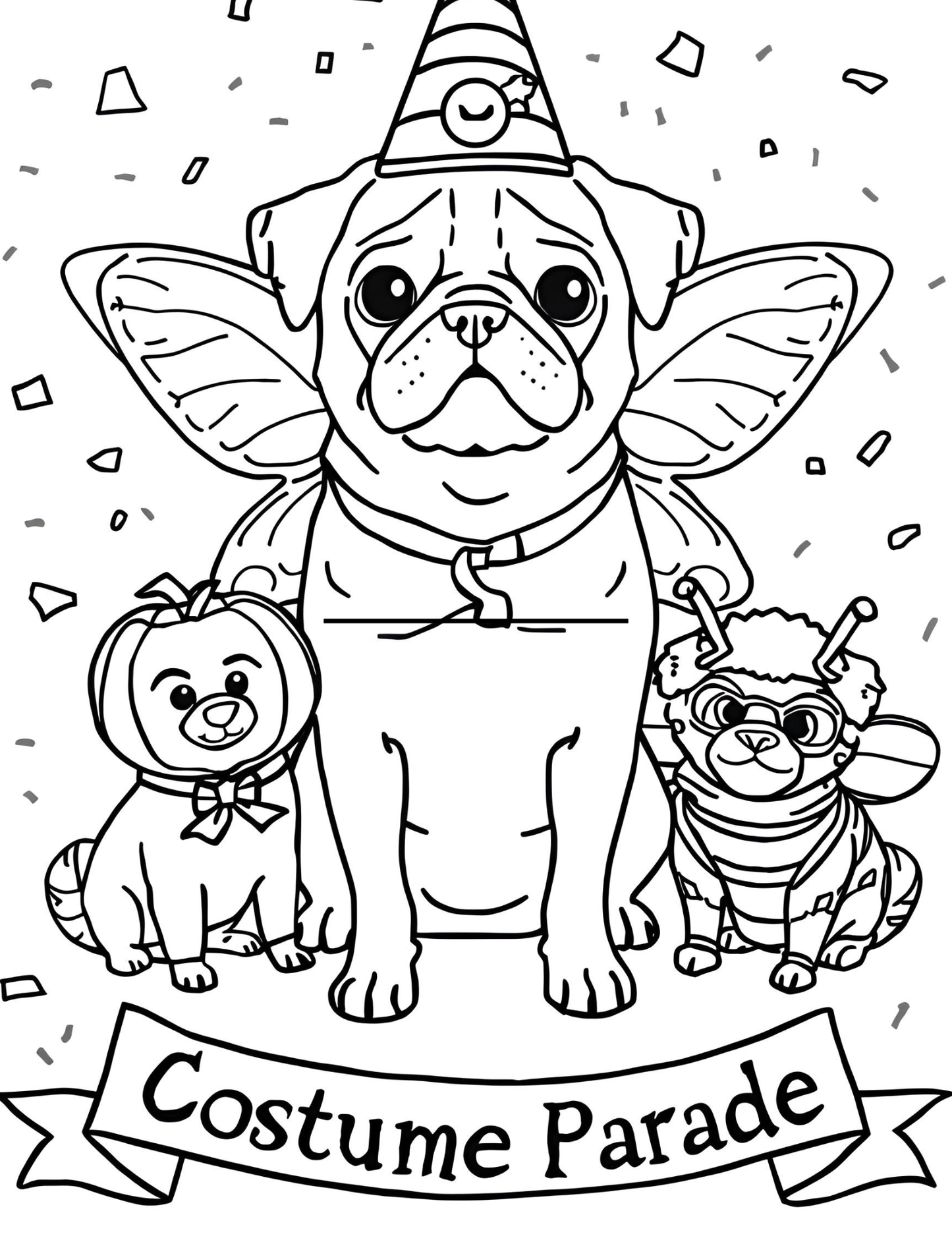 Scarlett the Pug’s Halloween Adventures –  Coloring & Activity Book