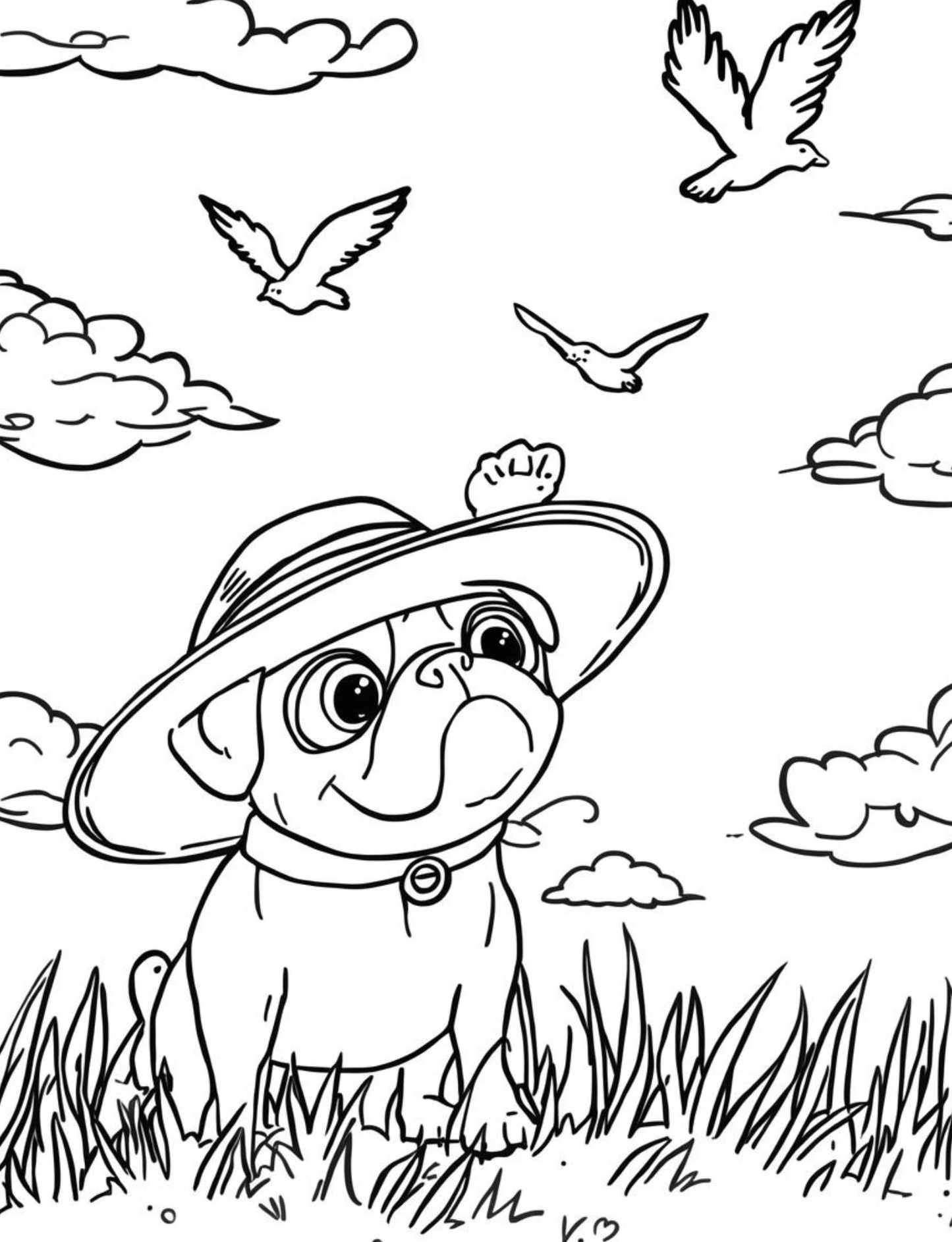 Scarlett the Pug Texas Coloring Book for Kids Digital Download