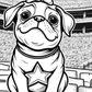 Scarlett the Pug Texas Coloring Book for Kids Digital Download