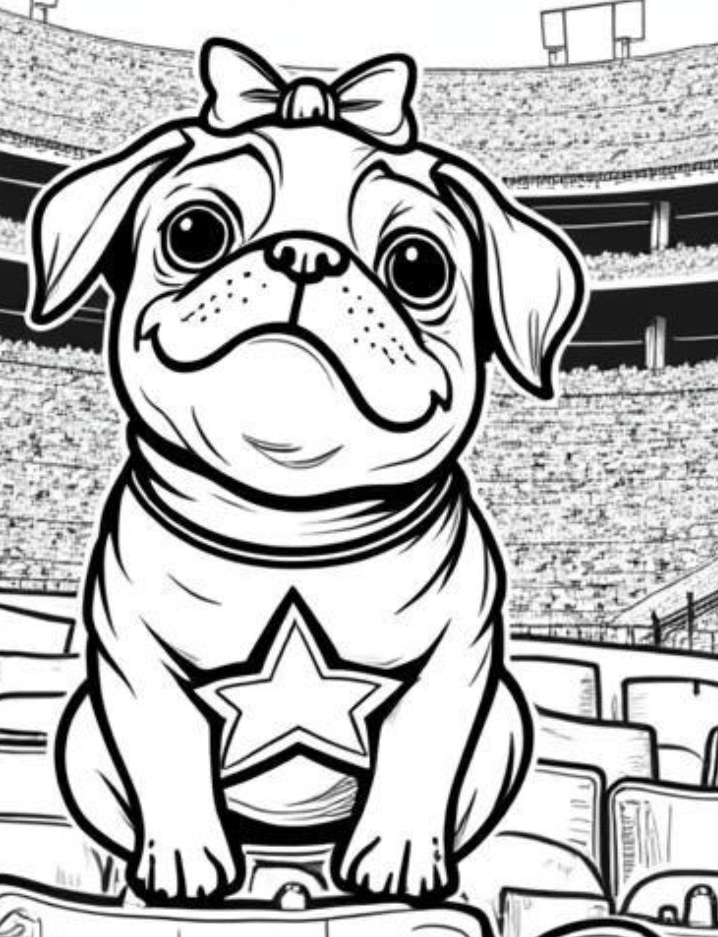 Scarlett the Pug Texas Coloring Book for Kids Digital Download