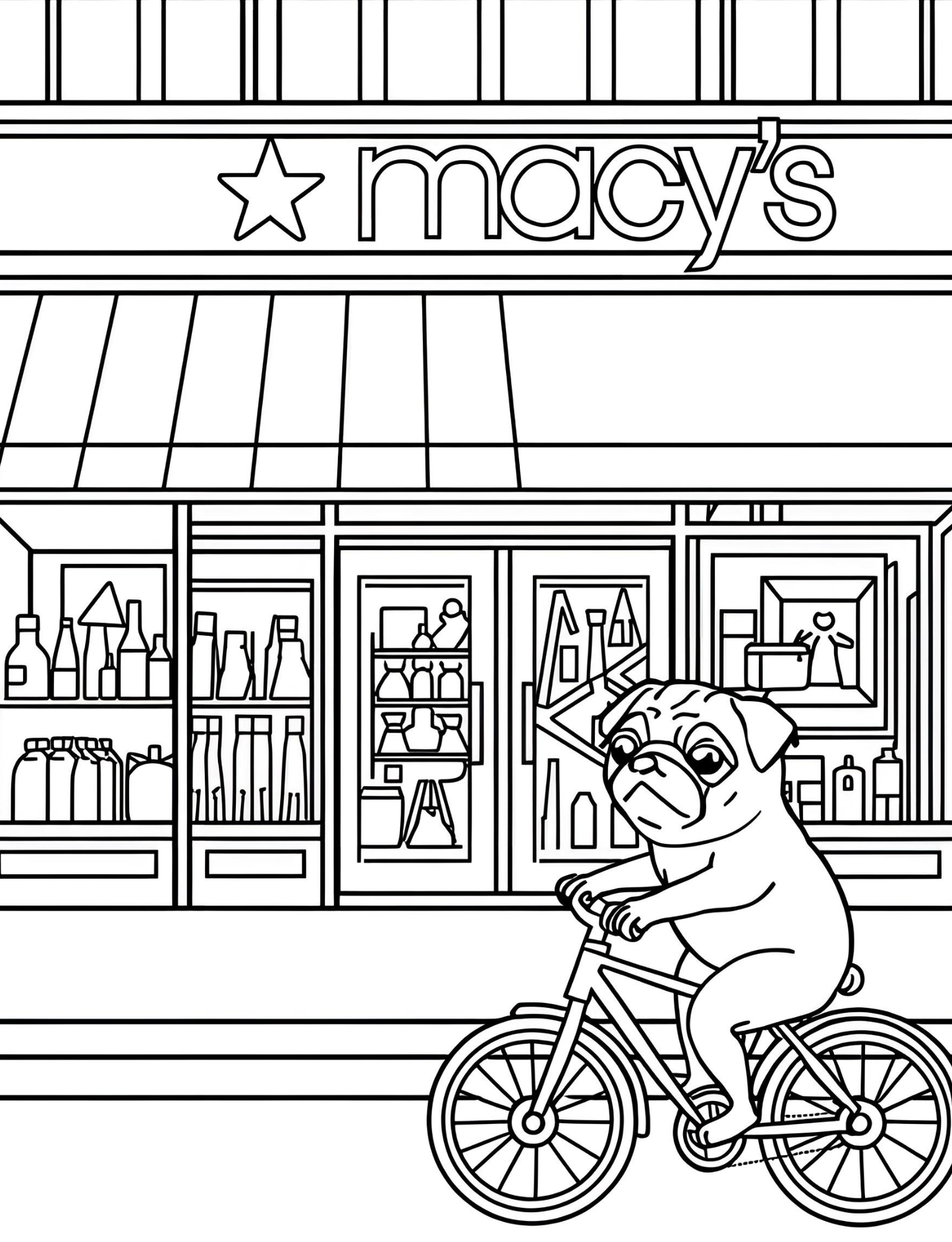 Scarlett the Pug  New York  Coloring Book for Kids