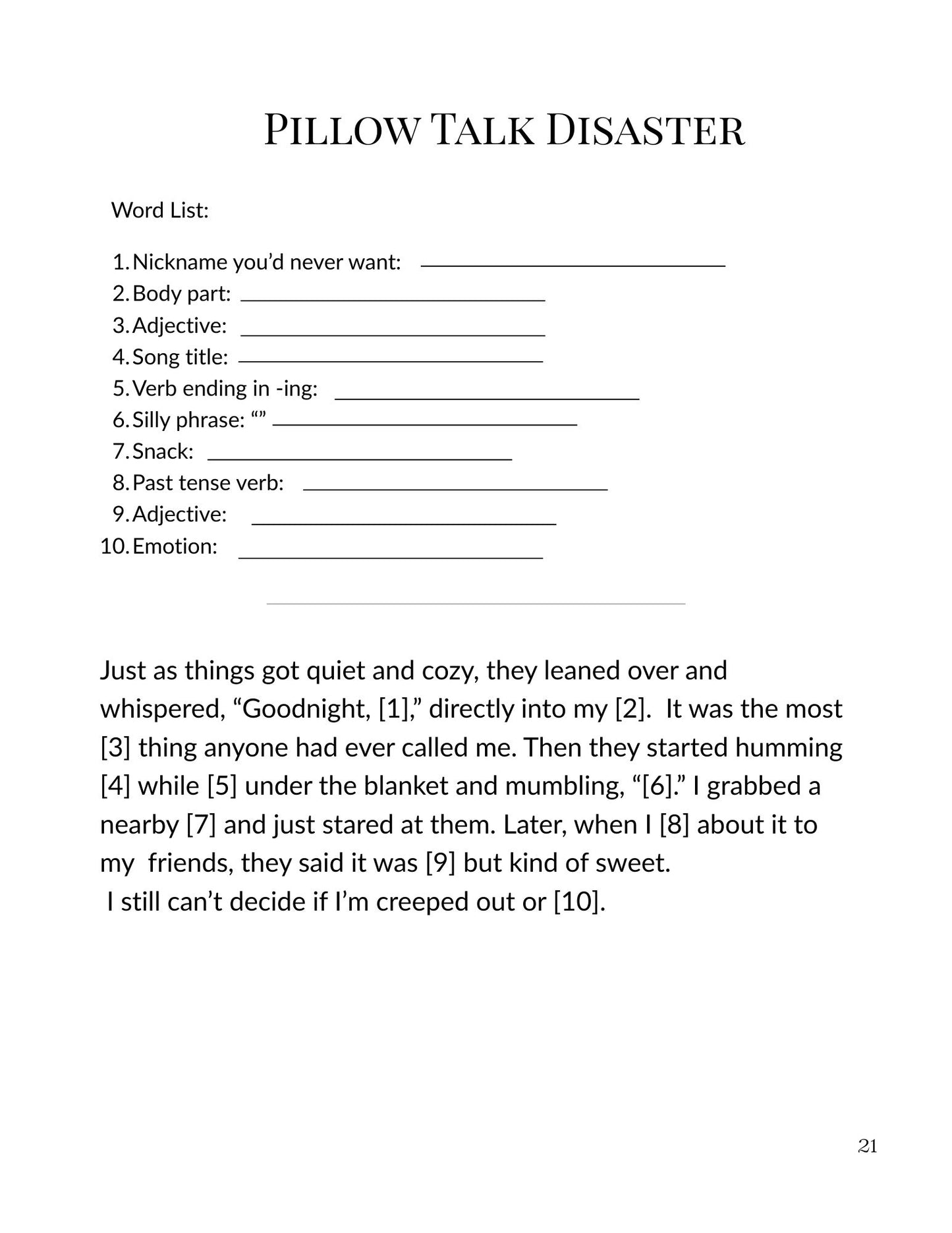 Ad Libs After Dark: A Fill-In-The-Blank Adult Party Game Book (18+) Digital Download