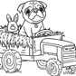 Scarlett the Pug  New York  Coloring Book for Kids