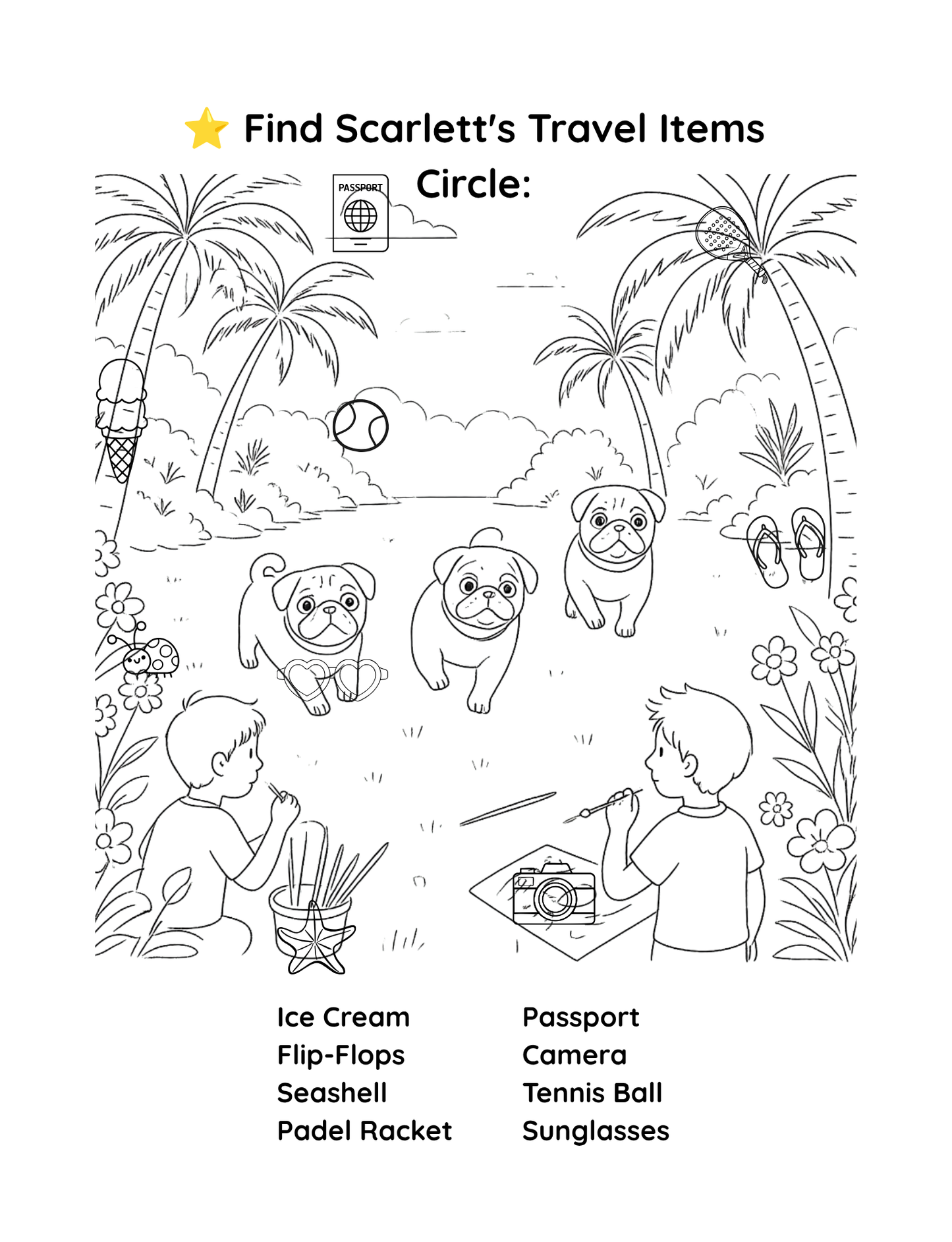Scarlett the Pug Adventures: Spain – Digital Download (PDF) 🐾