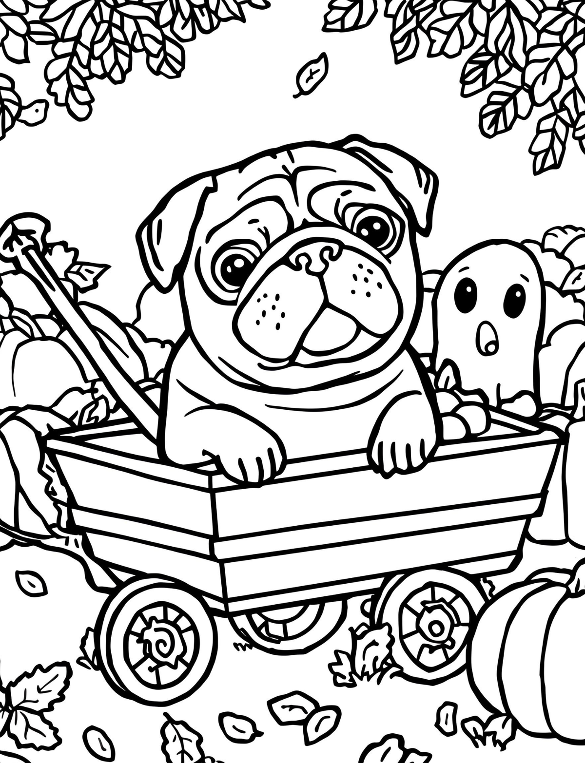 Scarlett the Pug’s Halloween Adventures –  Coloring & Activity Book