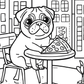 Scarlett the Pug  New York  Coloring Book for Kids