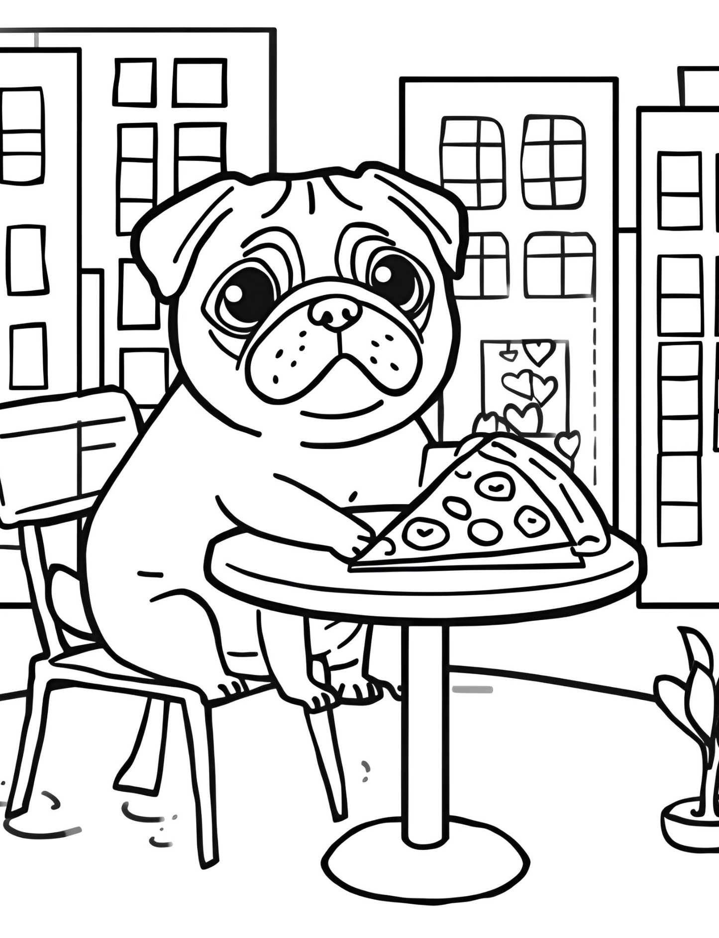 Scarlett the Pug  New York  Coloring Book for Kids