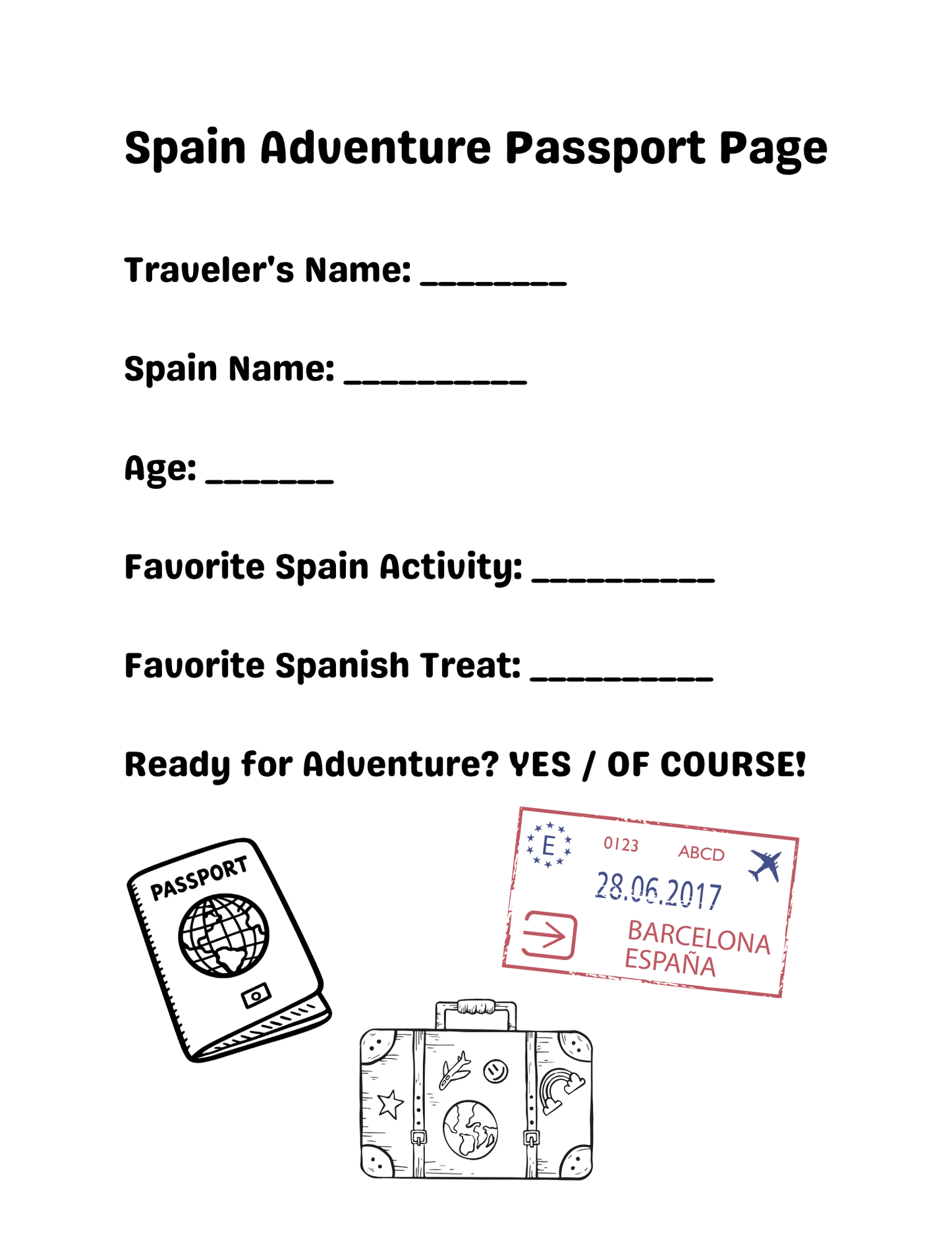 Scarlett the Pug Adventures: Spain – Digital Download (PDF) 🐾
