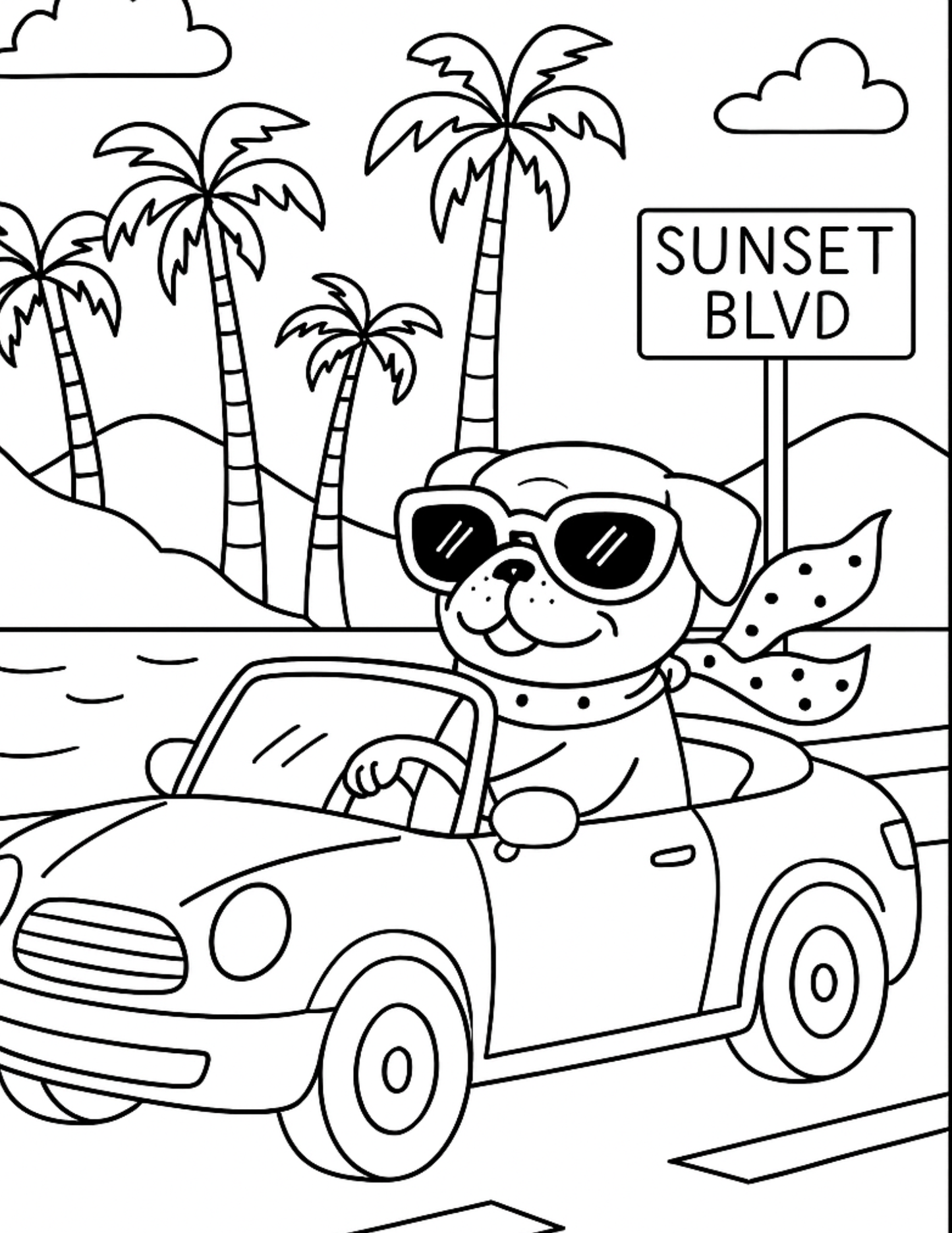 Scarlett the Pug   Los Angeles     Coloring Book for Kids