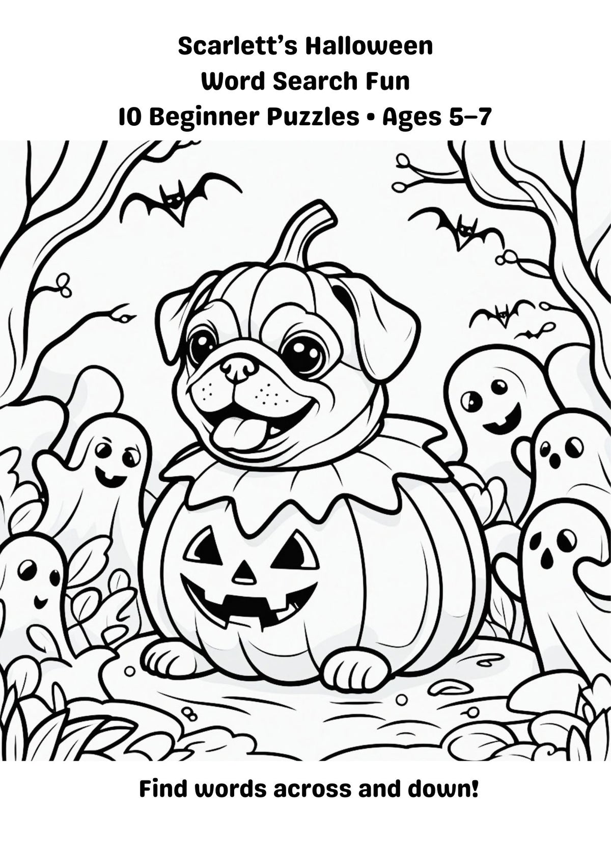Scarlett’s Halloween Word Search Fun — Ages 5–7