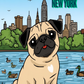 Scarlett the Pug  New York  Coloring Book for Kids